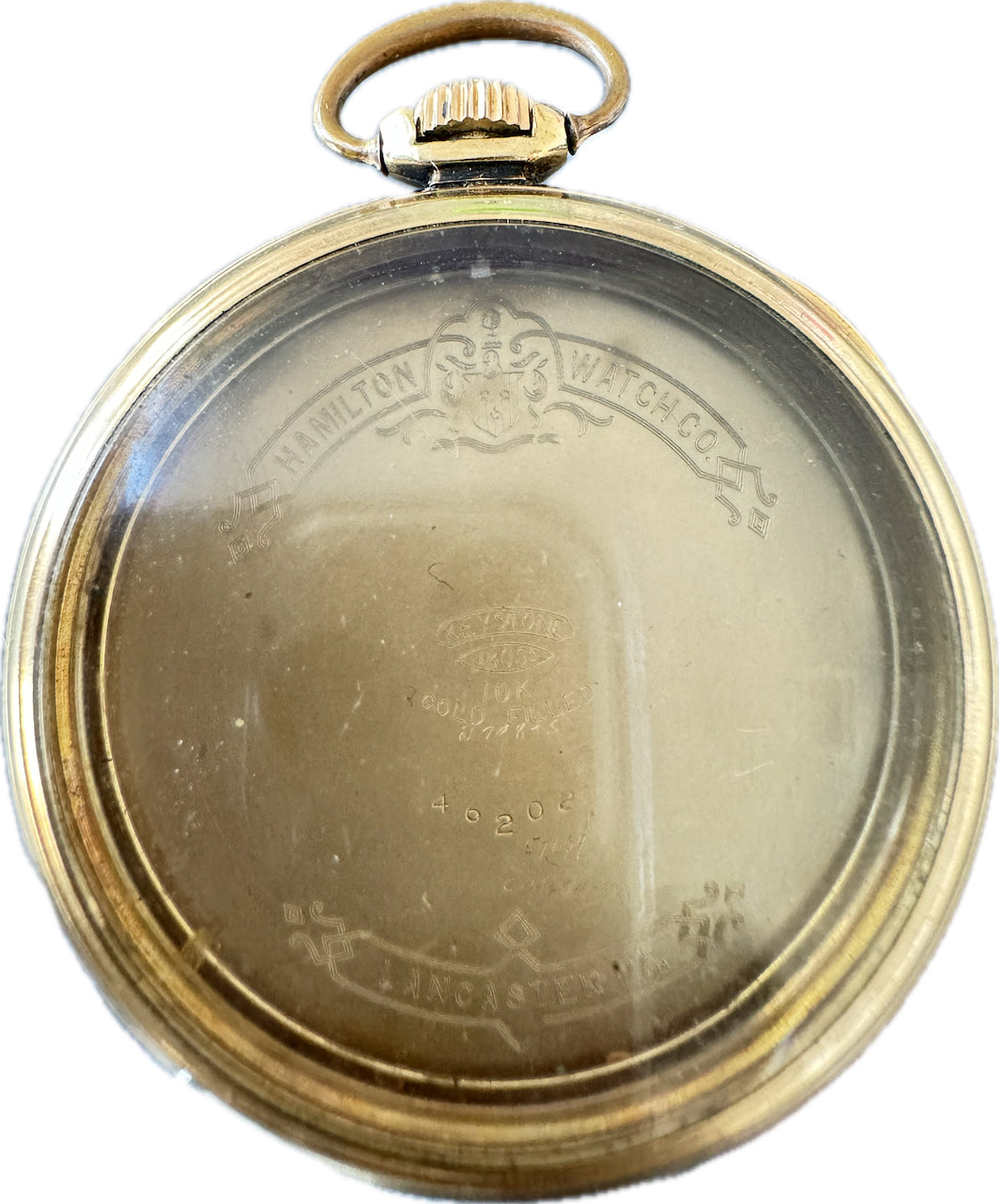 Antique 12 Size Keystone Hamilton Open Face Pocket Watch Case 10k Gold Filled