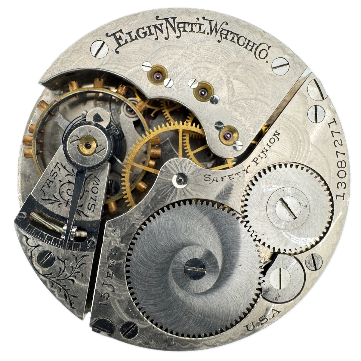 Antique 16s 1908 Elgin Mechanical Hunter Pocket Watch Movement 312 USA fService
