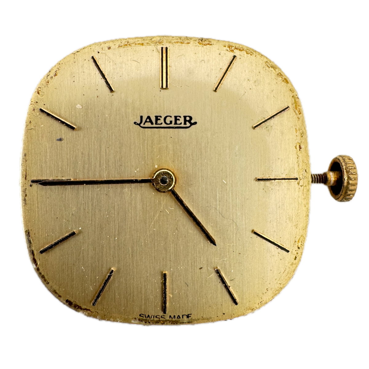 Vintage Jaeger 17j Mechanical Men's Wristwatch Movement Peseux 7001 Swiss