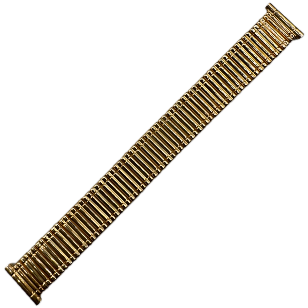 Vintage 19mm Hadley Men's Wristwatch Band Steel & 12k GF Bamboo Stretch USA