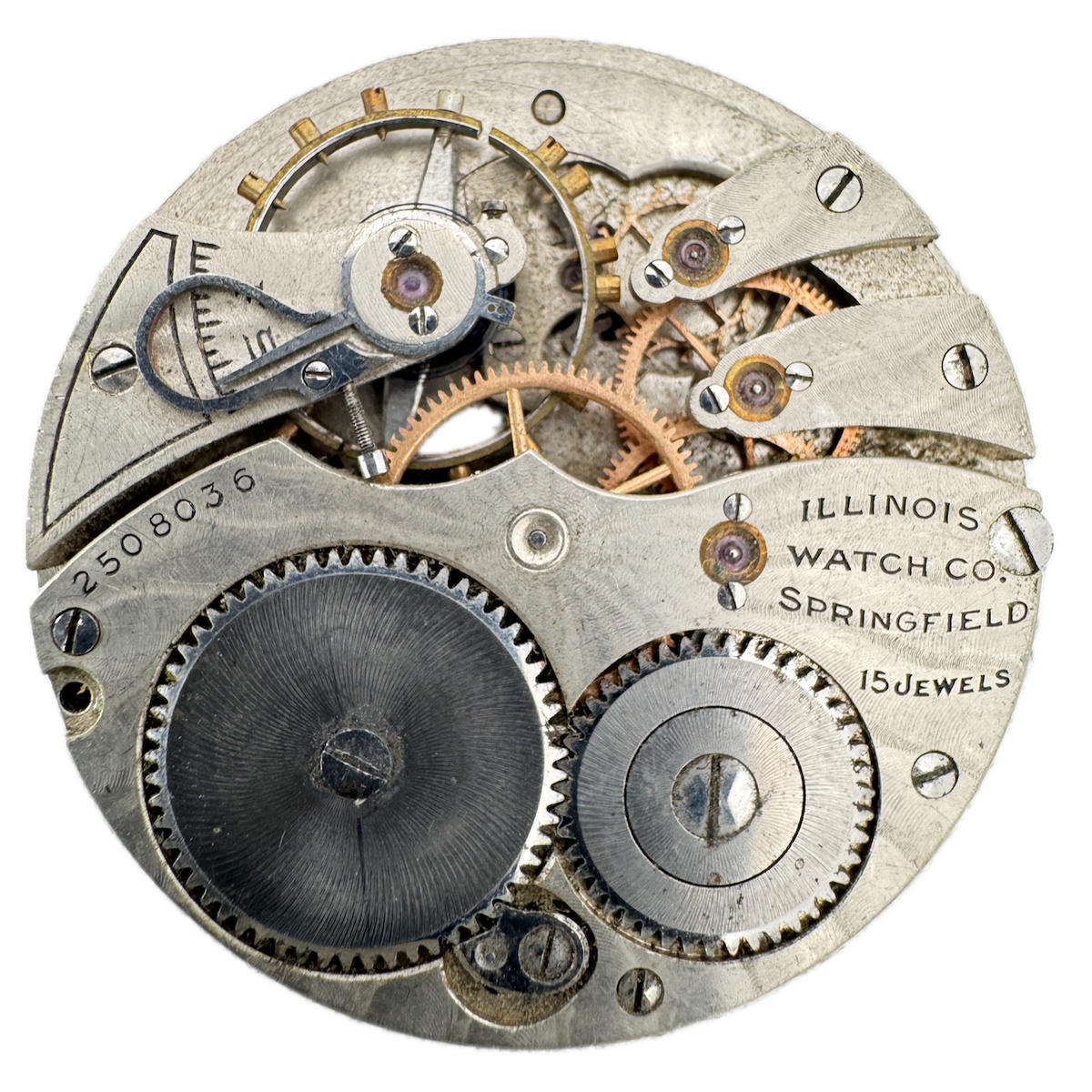 Antique 12s 1913 Illinois 15j Mechanical Hunter Pocket Watch Movement 228 USA