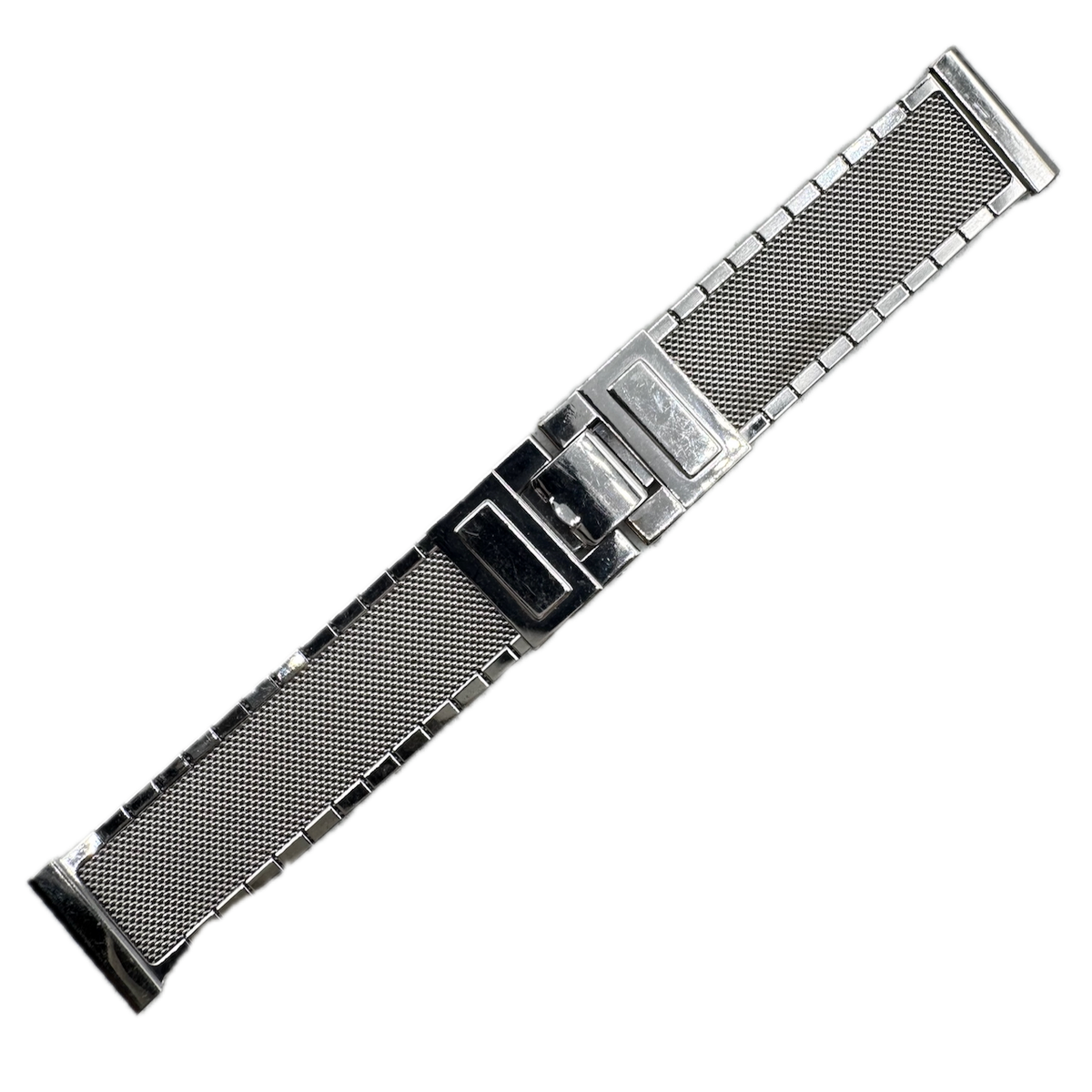Vintage 18mm Kreisler Men's Wristwatch Band 10k White GF Mesh Two Piece USA