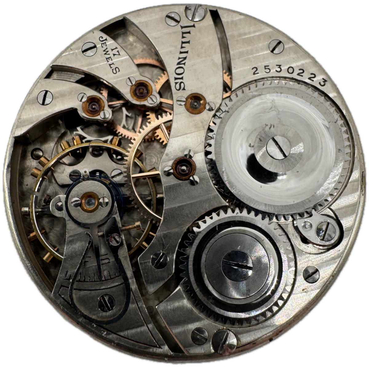 Antique 12s 1913 Illinois 17 Jewel Mechanical Pocket Watch Movement 404 USA