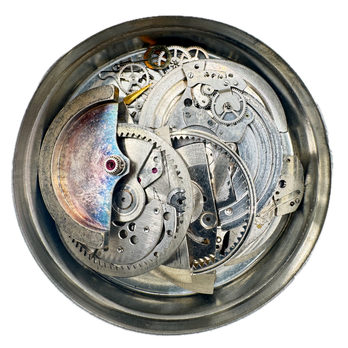 Vintage Longines Bidynator Automatic Men's Wristwatch Movement Incomplete