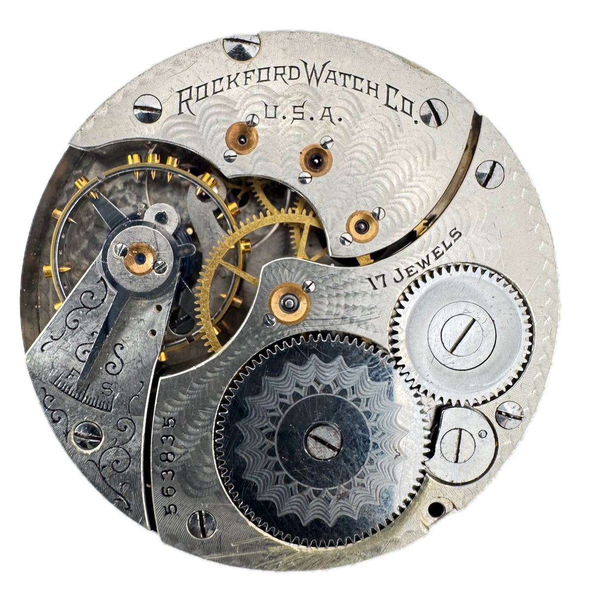 Antique 16s 1900 Rockford 17j Mechanical Hunter Pocket Watch Movement 570 USA