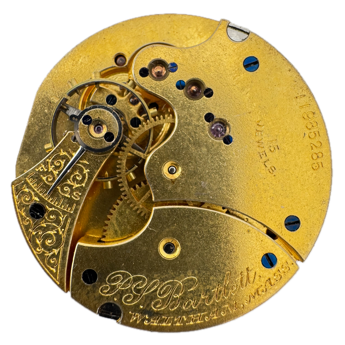Antique 6s 1902 Waltham 7J Mechanical Hunter Pocket Watch Movement Seaside USA