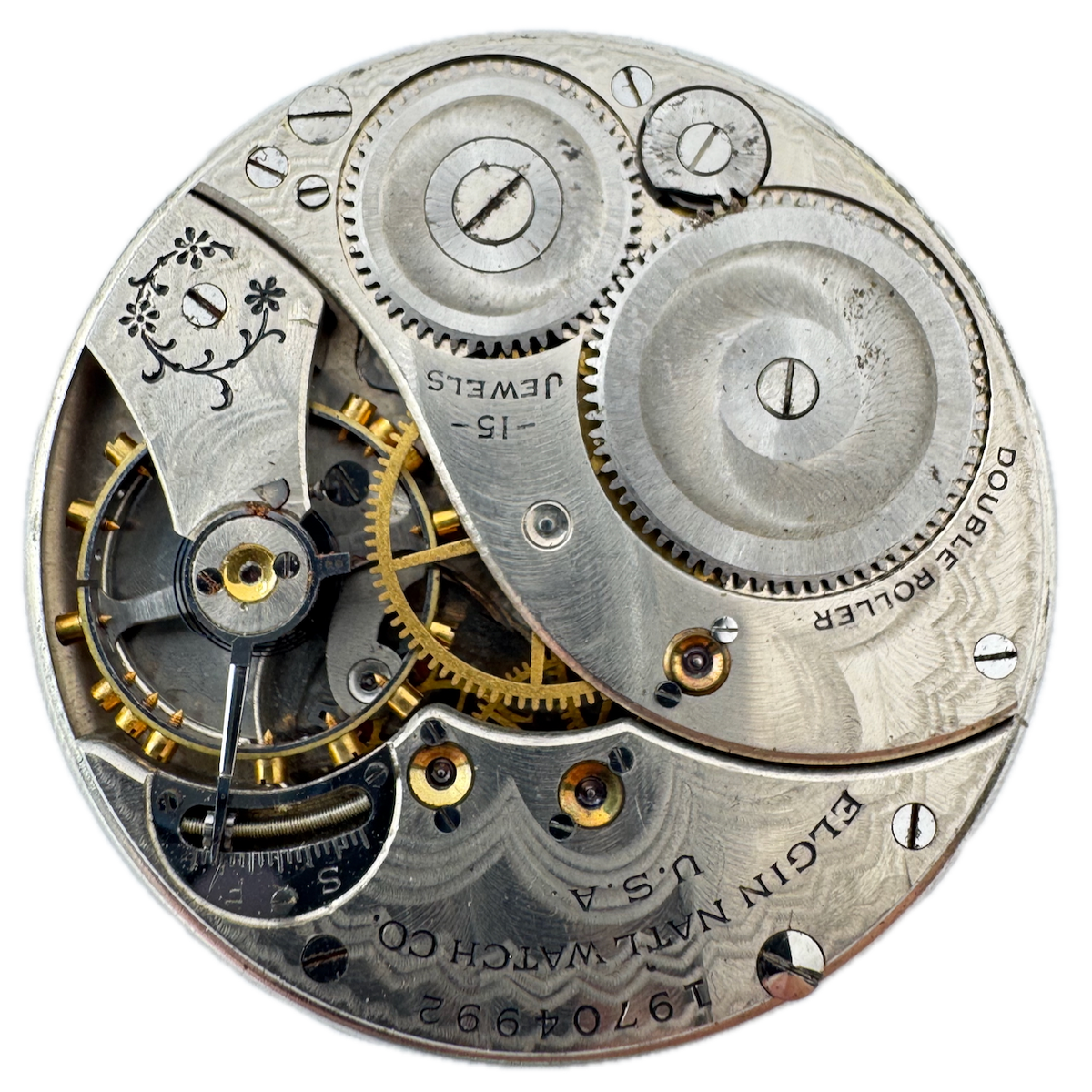 Antique 12s 1917 Elgin 15 Jewel Mechanical Pocket Watch Movement 315 USA