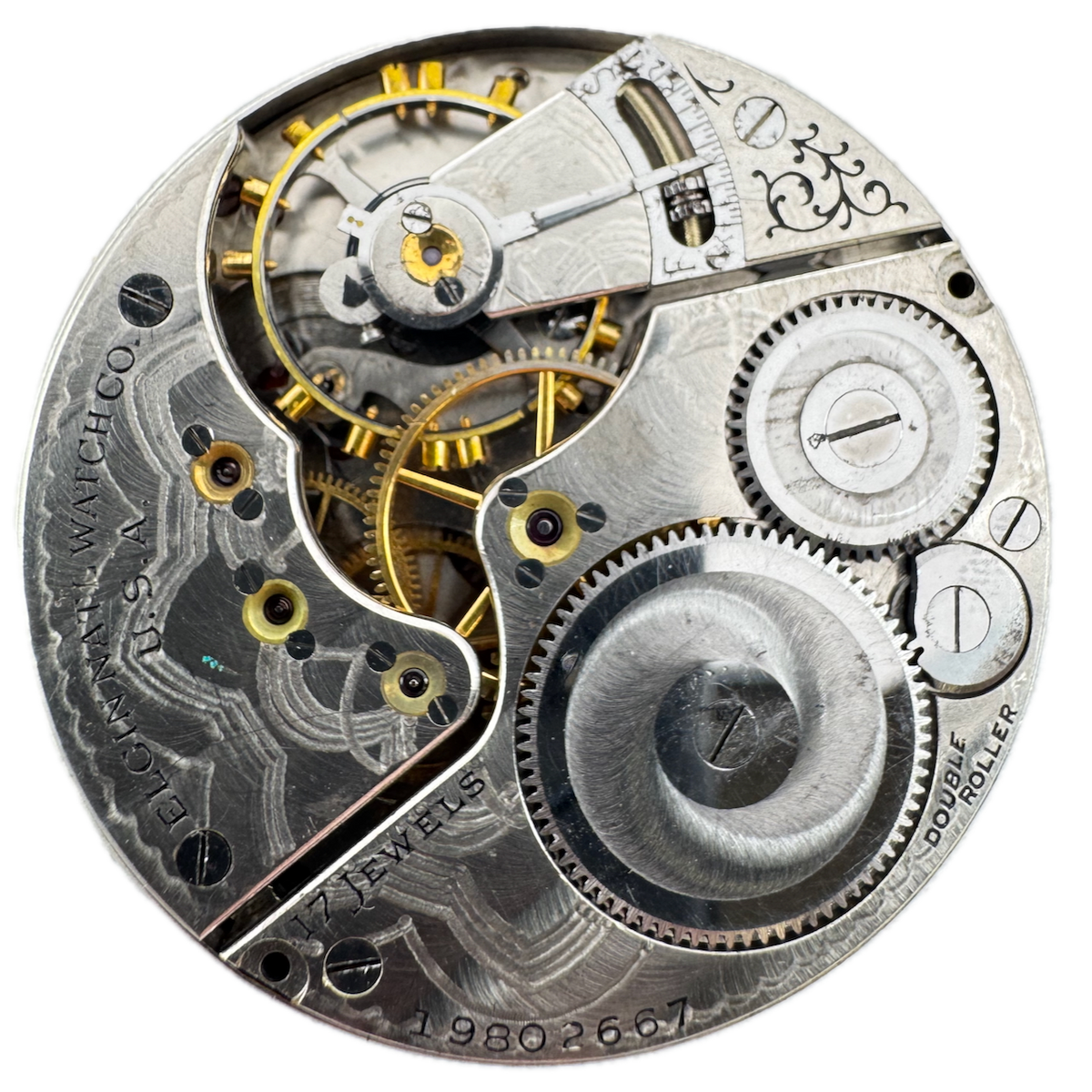 Antique 16s 1917 Elgin 17 Jewel Mechanical Pocket Watch Movement 387 USA