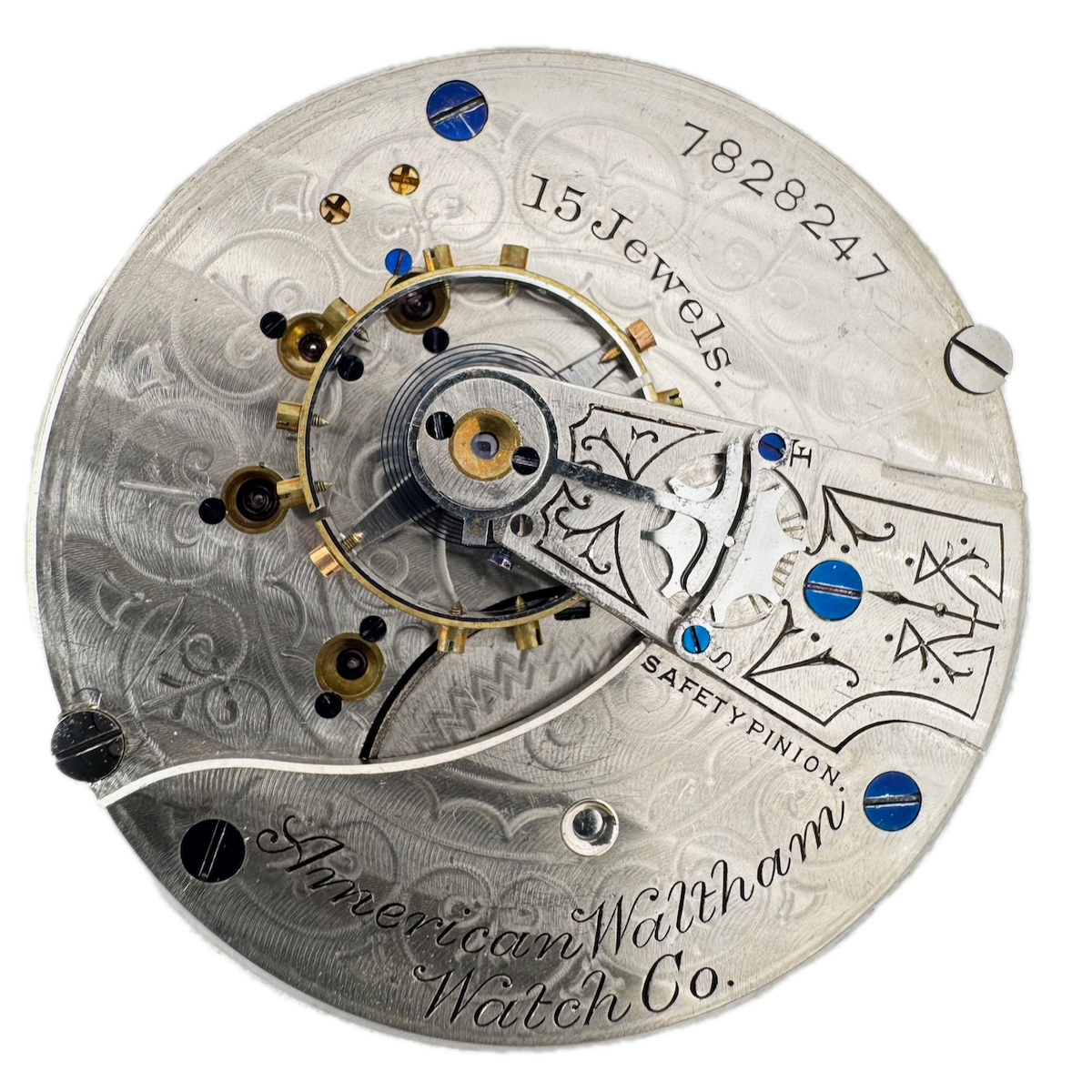 Antique 18s 1896 Waltham 15 Jewel Mechanical Pocket Watch Movement Special USA