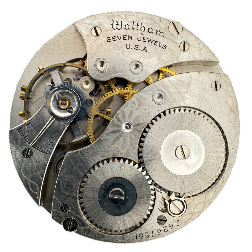 Antique 12s 1884 Waltham 7 Jewel Key Pocket Watch Movement Am. W. Co ...