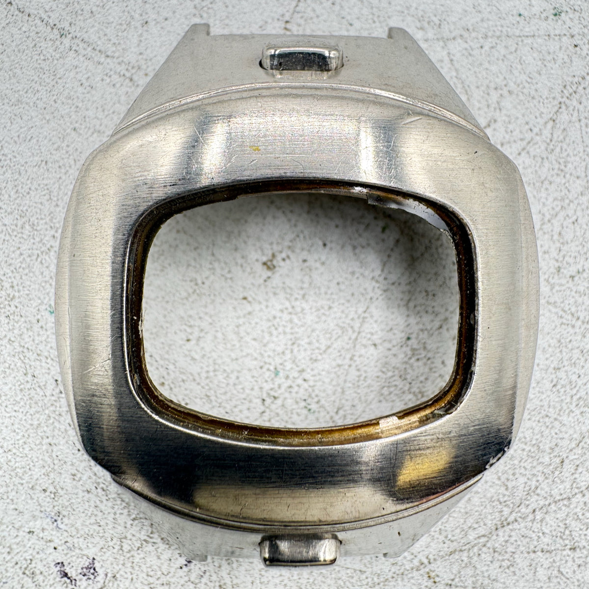Vintage Pulsar Executive Bezel Men's Wristwatch Case Stainless Steel Swiss Made
