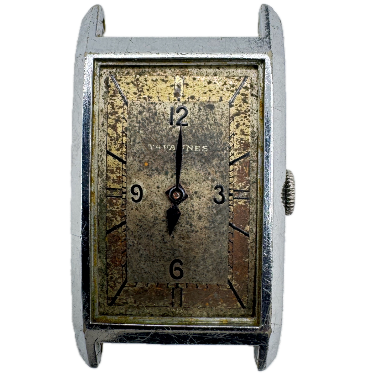 Vintage 22mm Tavannes Art Deco Men's Mechanical Wristwatch 816 Chrome Runs