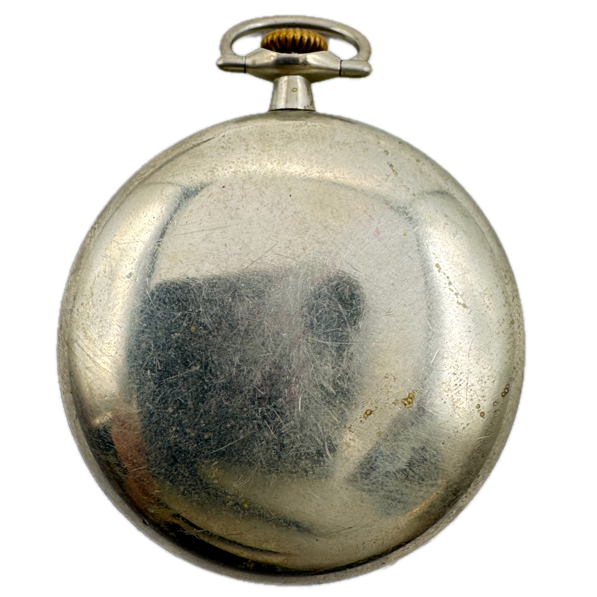 Antique 18s Keystone Smooth Bezel Open Face Pocket Watch Case Silveroid USA
