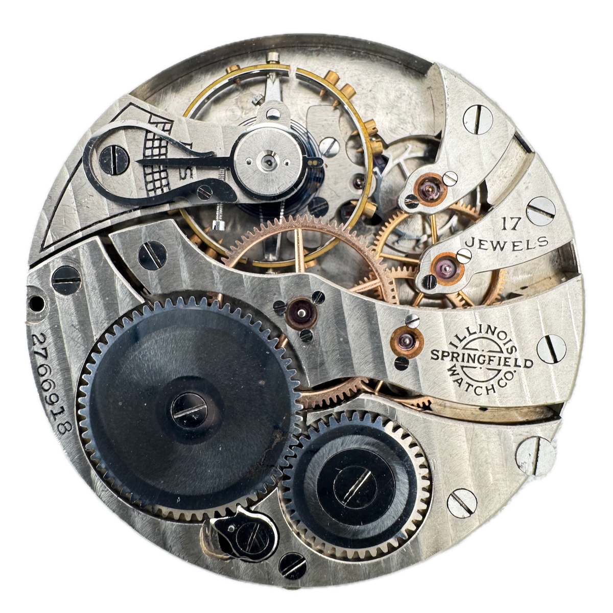Antique 16s 1915 Illinois 17j Mechanical Hunter Pocket Watch Movement 304 USA