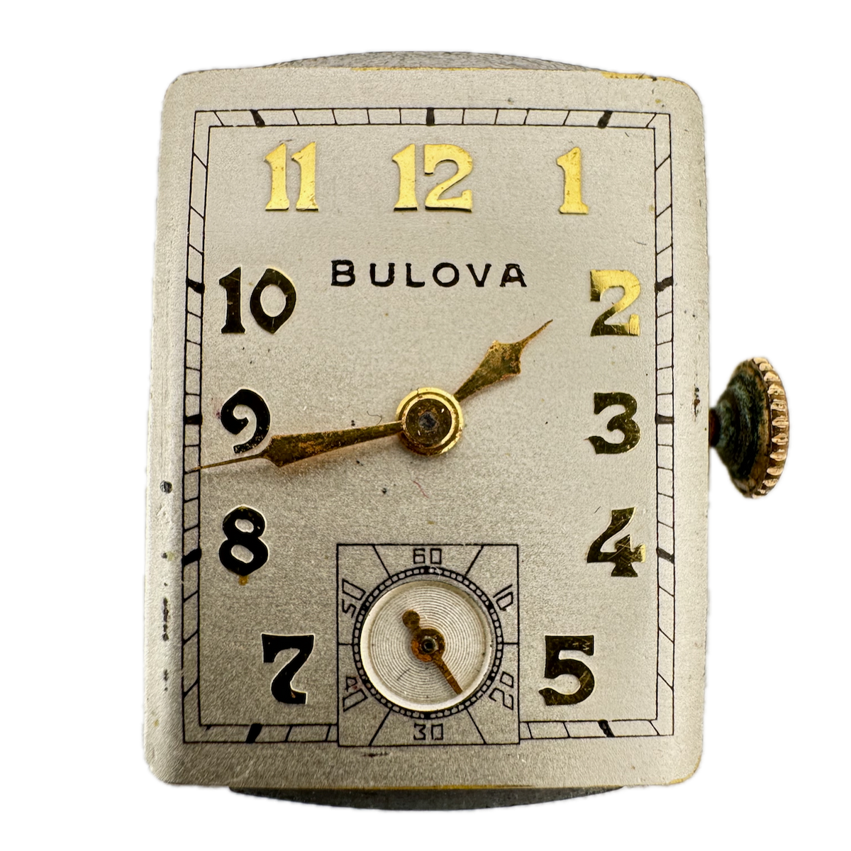 Vintage Bulova Tank 21 Jewel Mechanical Men's Wristwatch Movement 7AP USA