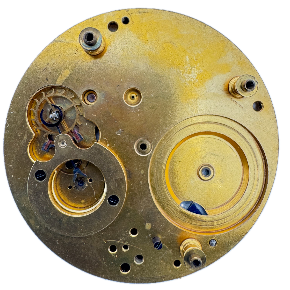 Antique 18s 1886 Lancaster 7 Jewel Key Pocket Watch Movement Franklin USA