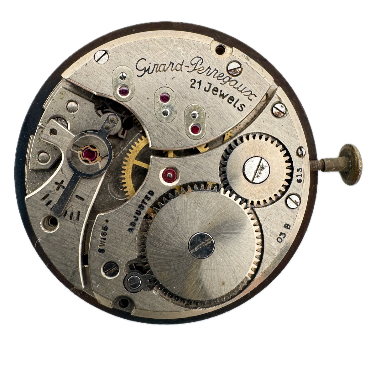 Vintage 32mm Girard Perregaux Mechanical Men's Wristwatch Movement 613 fParts