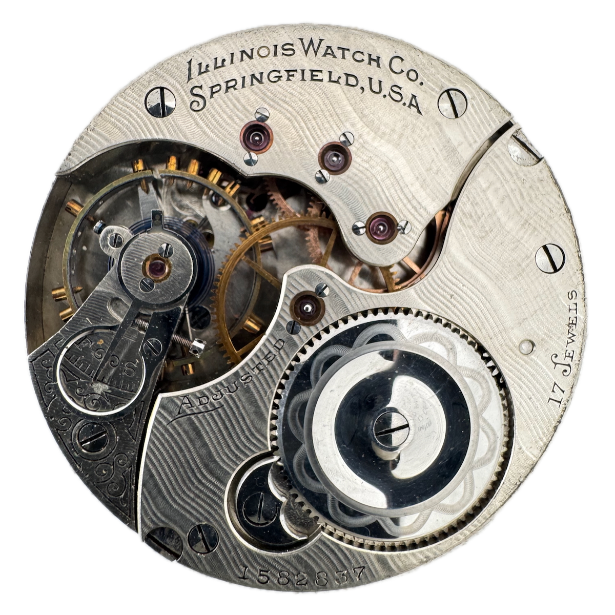 Antique 16s 1901 Illinois 17j Mechanical Hunter Pocket Watch Movement 175 USA