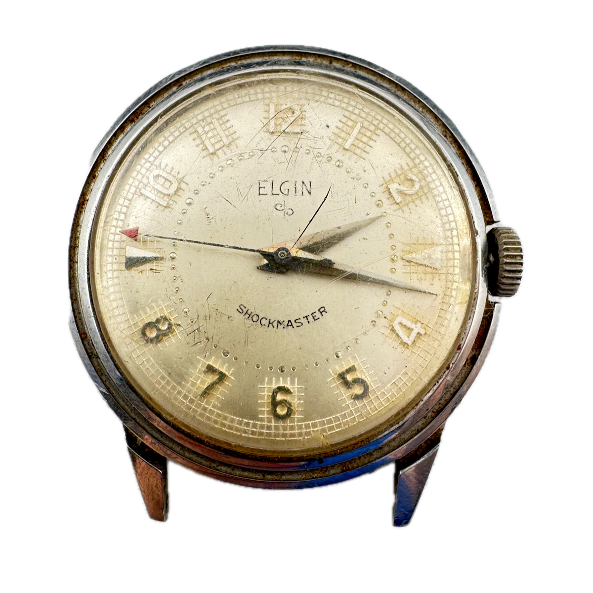 Vintage Elgin 5915 Shockmaster Men's Mechanical Wristwatch 629 Swiss Made