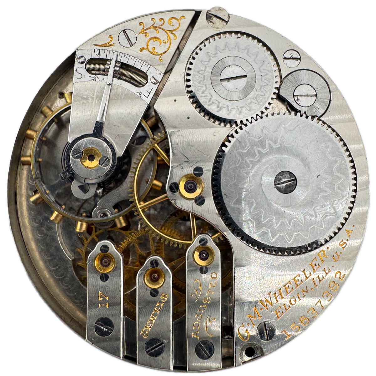 Antique 16 Size 1911 Elgin 17 Jewel Mechanical Pocket Watch Movement 338 USA