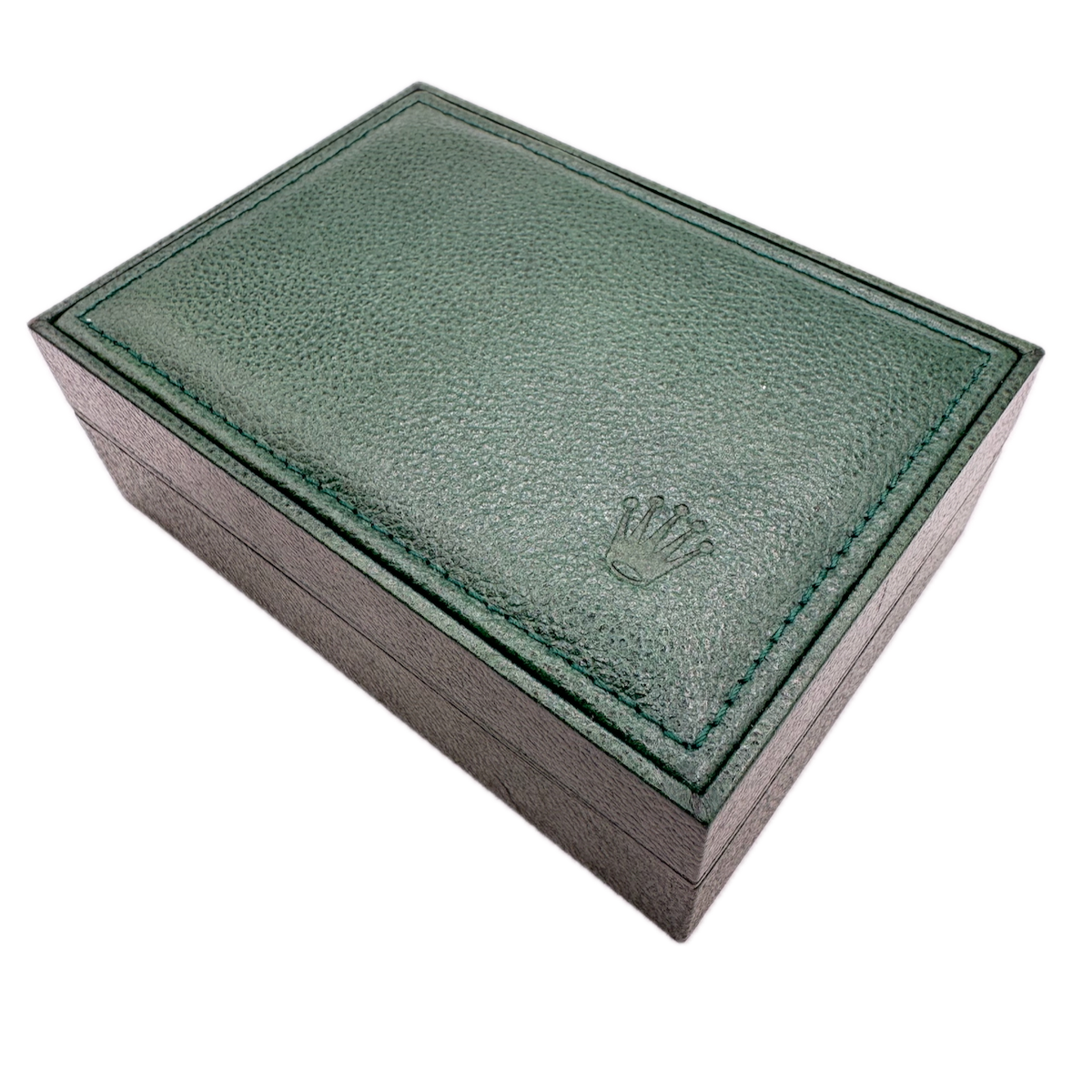 Vintage 6in Rolex 68.00.71 Men's Wristwatch Box Swiss Green Leather w Outer Box