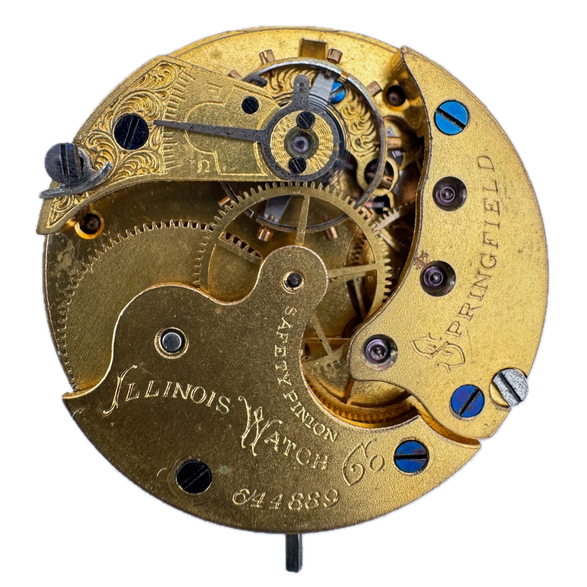 Antique 6s 1886 Illinois 11j Mechanical Hunter Pocket Watch Movement 141 USA