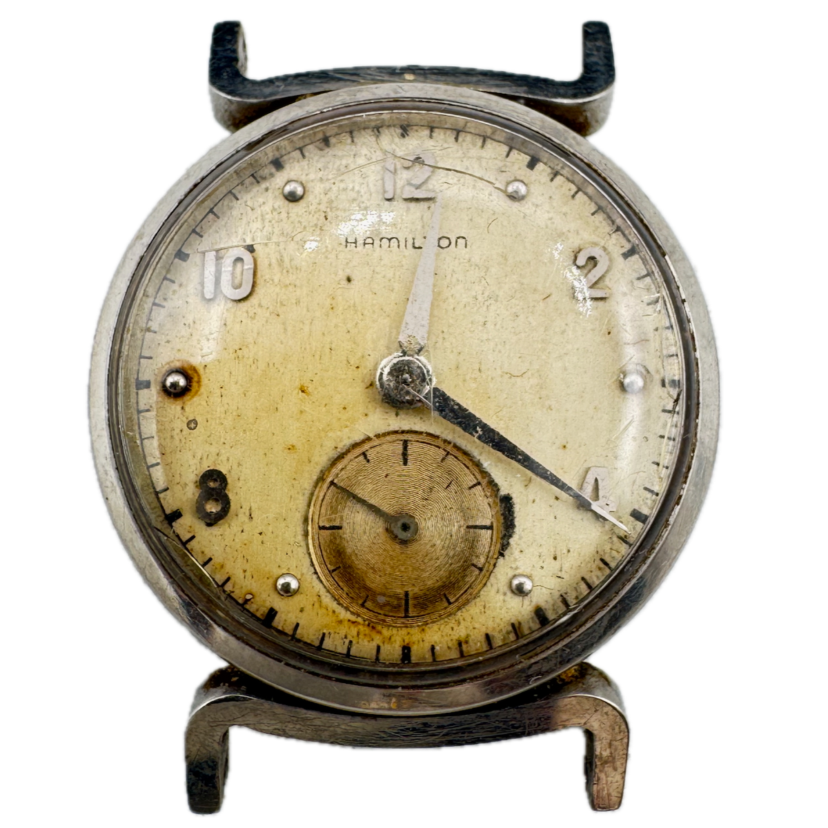 Vintage Hamilton Clinton 17 Jewel Men's Mechanical Wristwatch 747 USA Steel