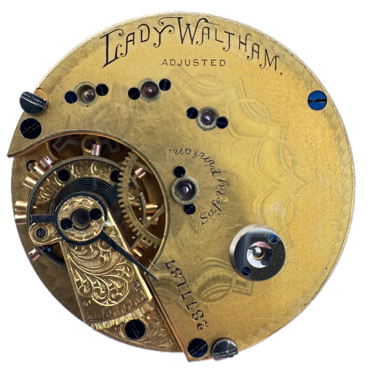 Antique 6s 1886 Waltham 13 Jewel Hunter Pocket Watch Movement Royal USA