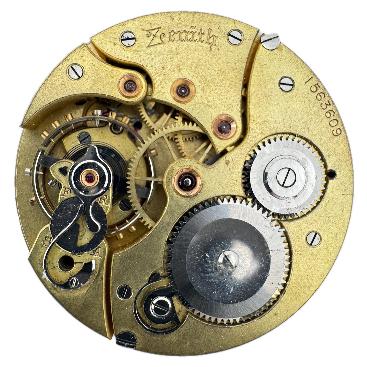 Antique 42mm 1913 Zenith Mechanical Pocket Watch Movement Canadian Dial Swiss