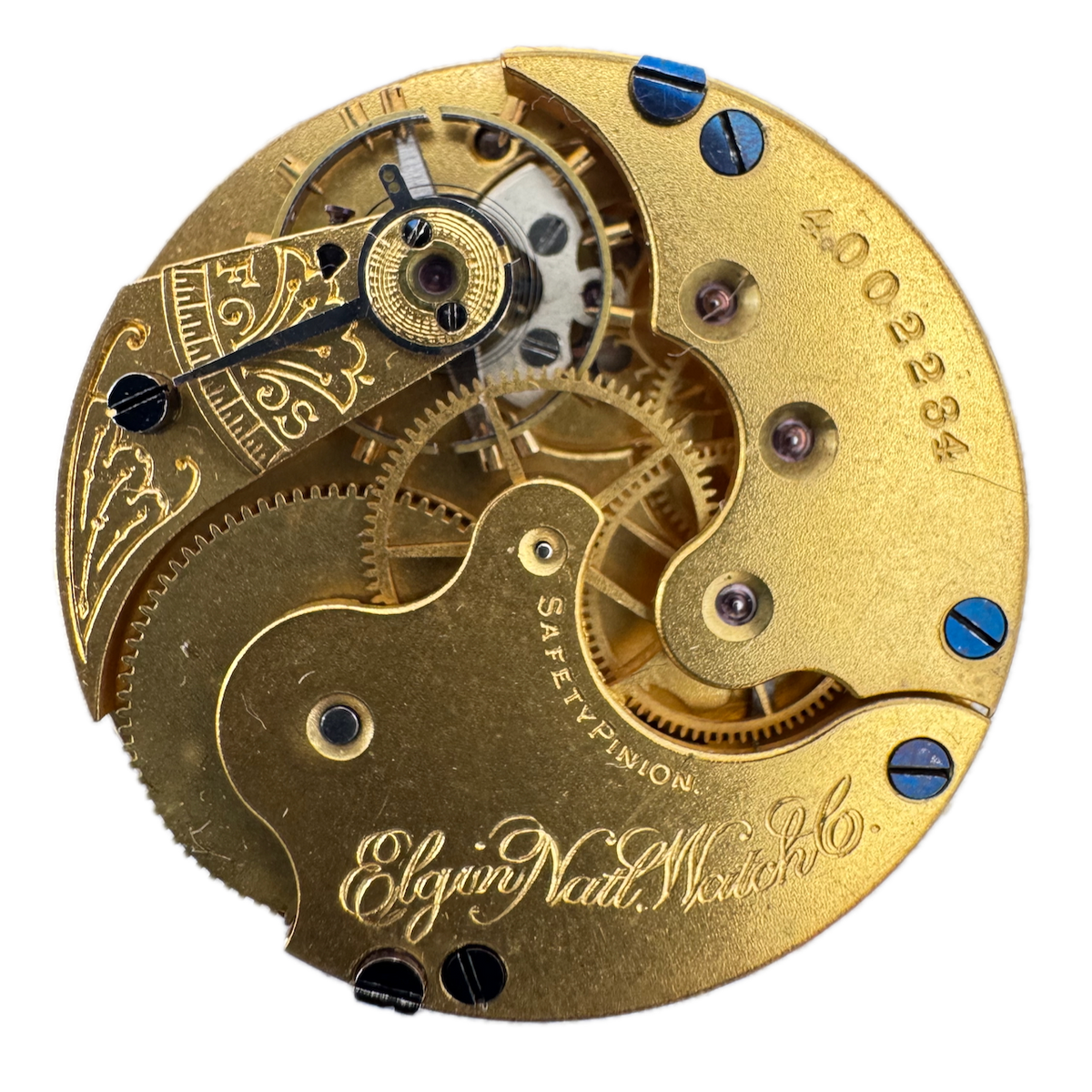 Antique 0s 1891 Elgin 11 Jewel Mechanical Hunter Pocket Watch Movement 113 USA