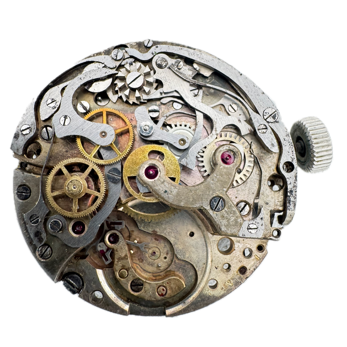 Vintage 33mm Mulco Mono-Rattrapante Chronograph Wristwatch Movement Swiss fParts