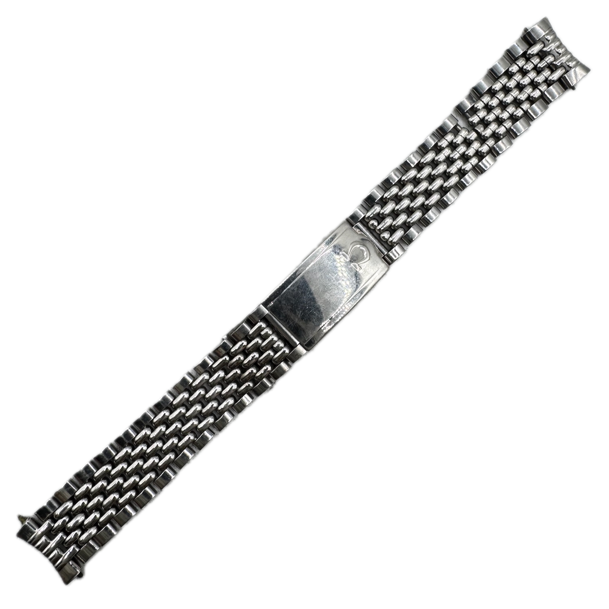 Vintage 18mm Omega Men's Wristwatch Band Stainless Steel Beads of Rice Swiss