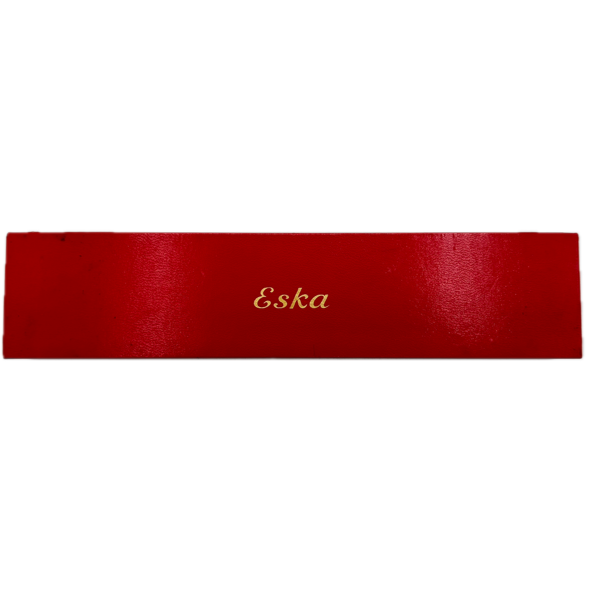 Vintage Eska Red Exterior & Interior Unisex Wristwatch Box Swiss Plastic & Felt