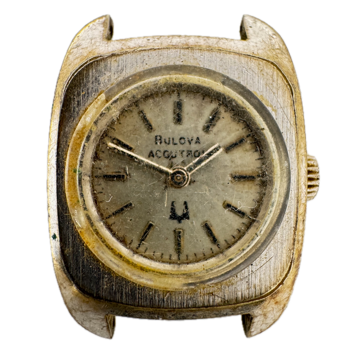 Vintage 20mm 1976 Accutron Ladies Tuning Fork Wristwatch 221 0 USA Chrome