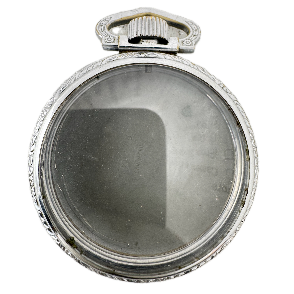 Antique 16s Star Defiance Pinstripes Open Face Pocket Watch Case Chrome USA