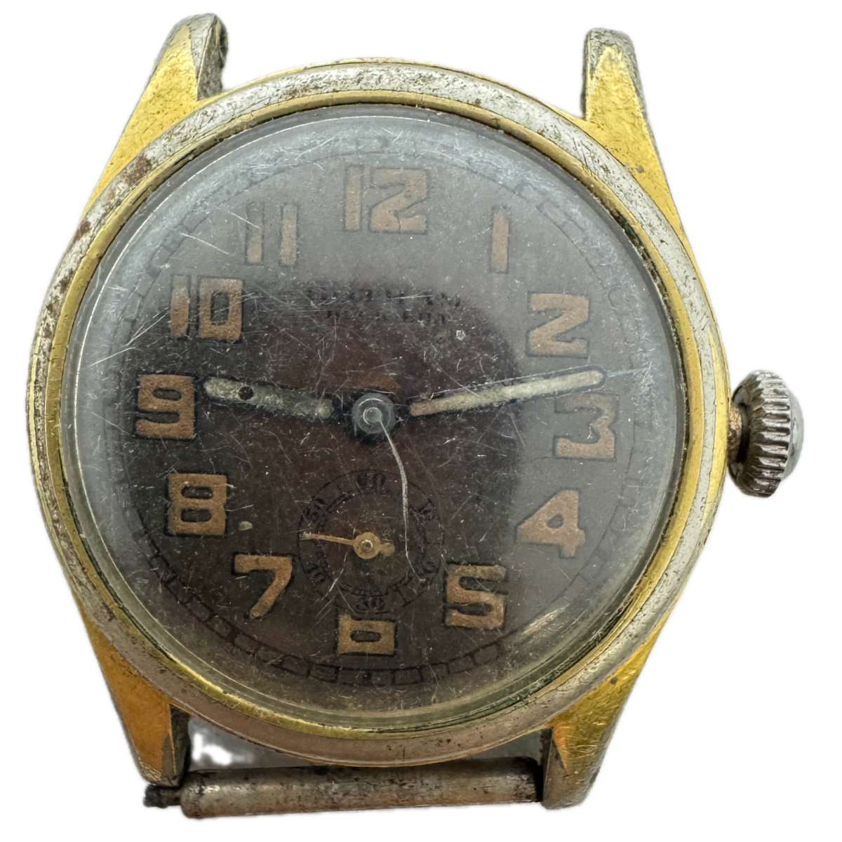 Vintage Gotham Shock Bilt WW2 Military Men's Bumper Automatic Wristwatch USA