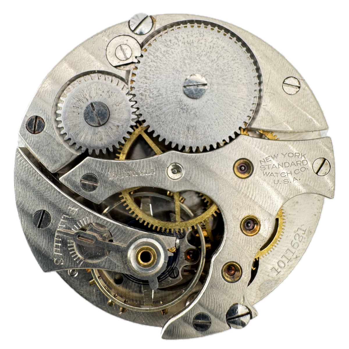 Antique 16s 1921 New York Standard K 15j Mechanical Pocket Watch Movement 1597