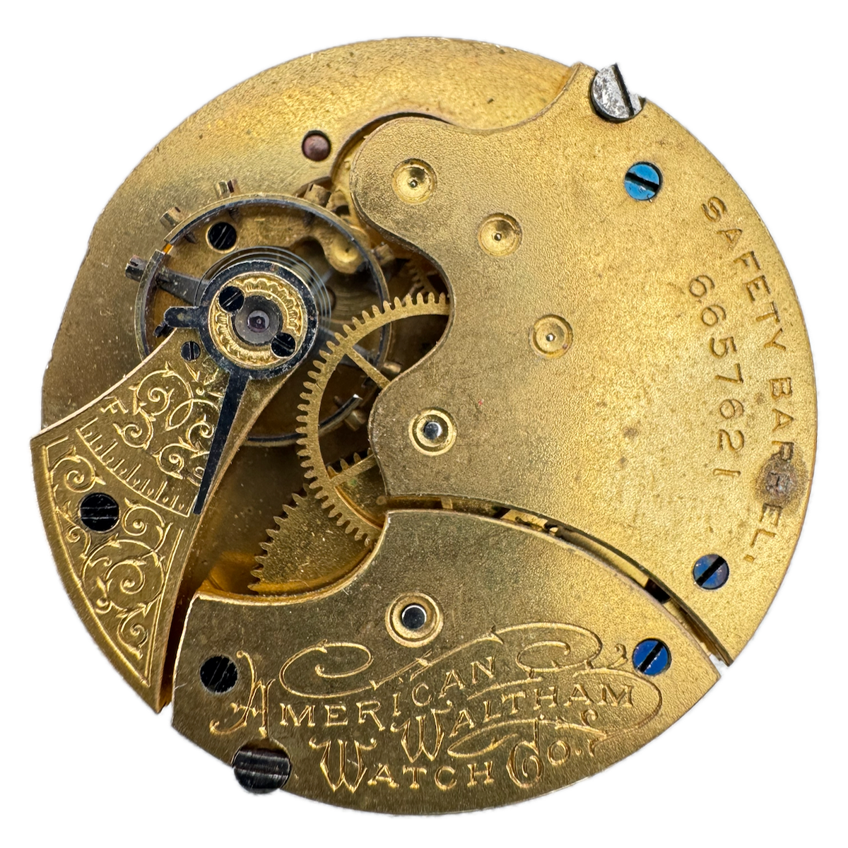 Antique 6s 1895 Waltham 7j Mechanical Hunter Pocket Watch Movement J USA