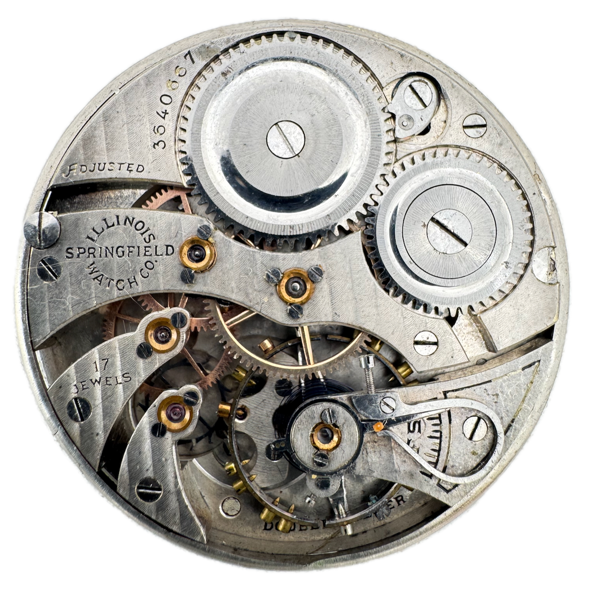 Antique 12s 1920 Illinois 17 Jewel Mechanical Pocket Watch Movement 405 USA