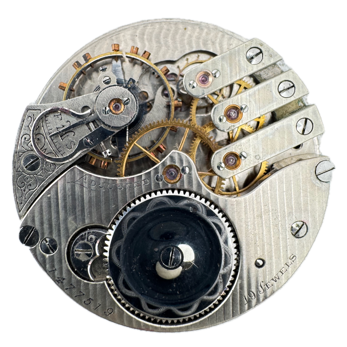 Antique 16s 1899 Illinois 19J Mechanical Hunter Pocket Watch Movement 184 USA