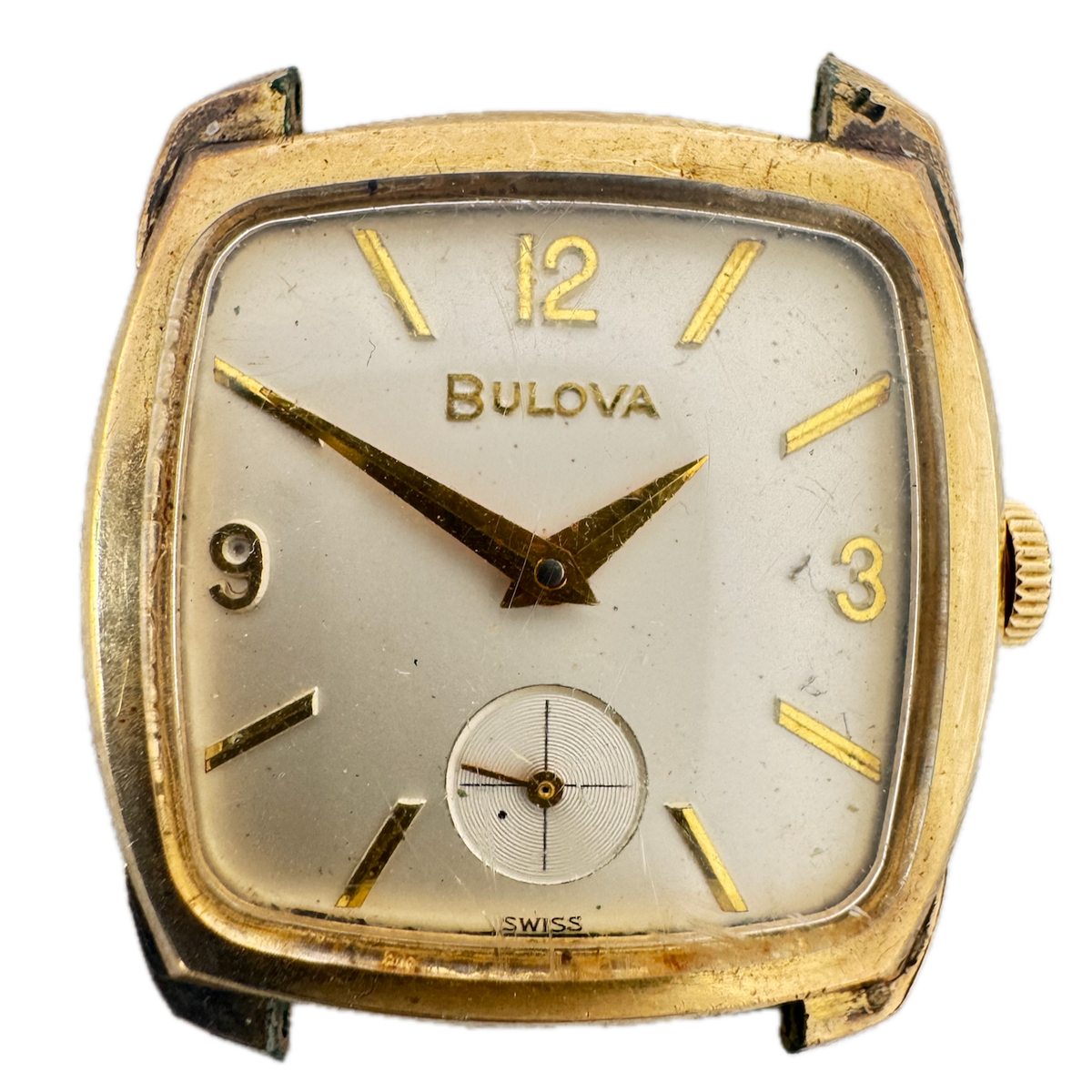 Vintage 27.5mm Bulova 17j Men's Mechanical Wristwatch 11AF Swiss 10k RGP