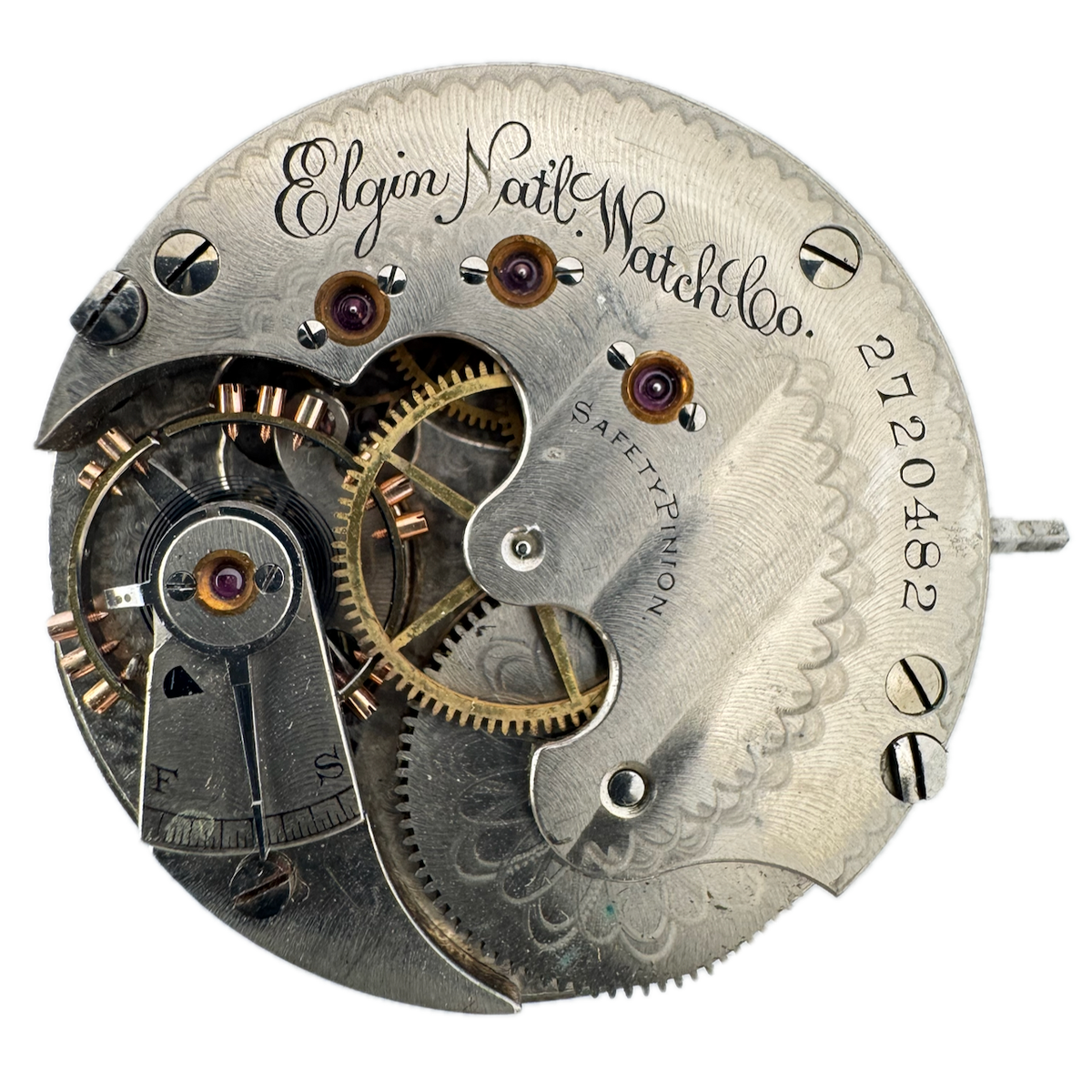Antique 6s 1888 Elgin 15 Jewels Mechanical Hunter Pocket Watch Movement 67 USA