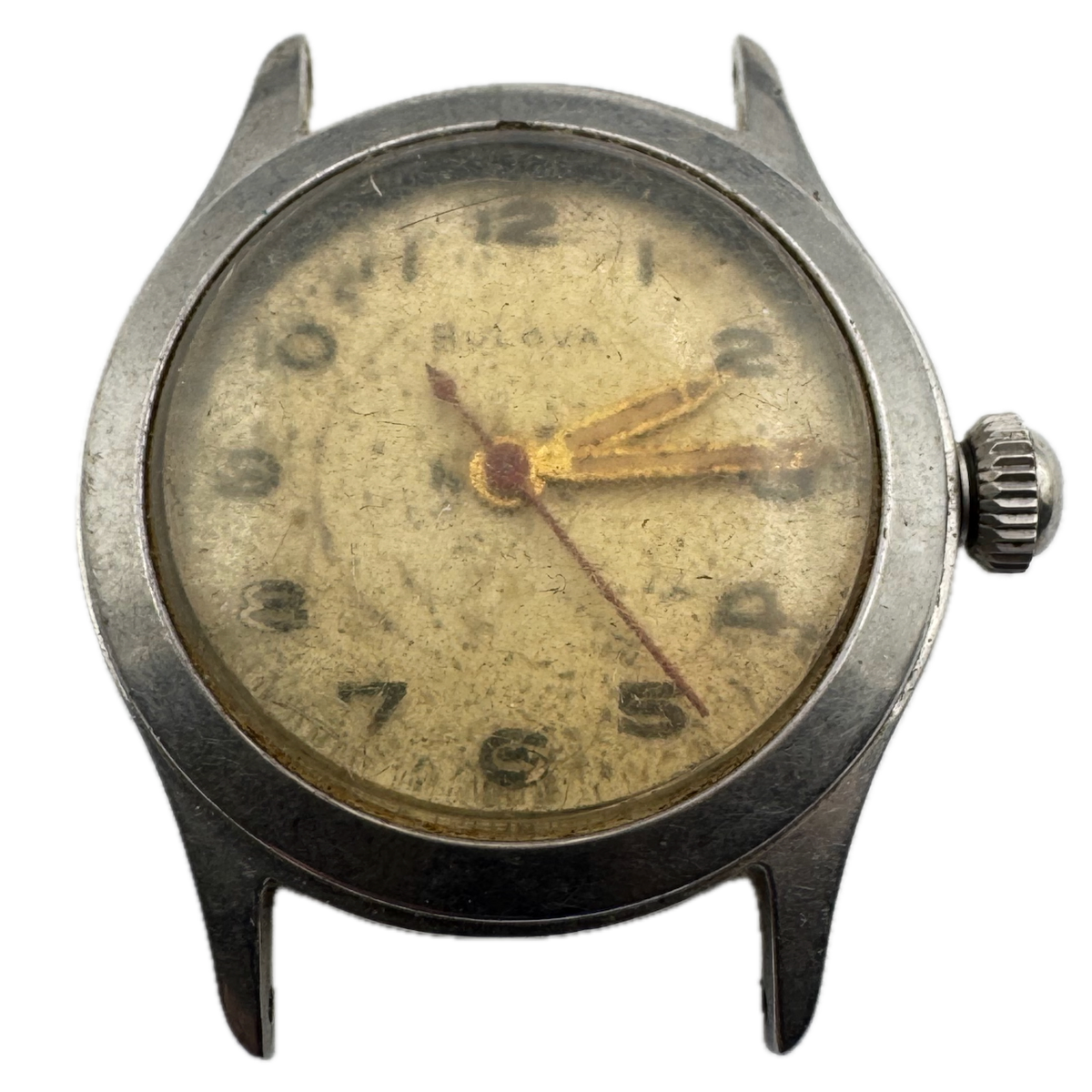 Vintage 1951 Bulova Men's Mechanical Wristwatch 10 BCC Swiss Stainless Steel