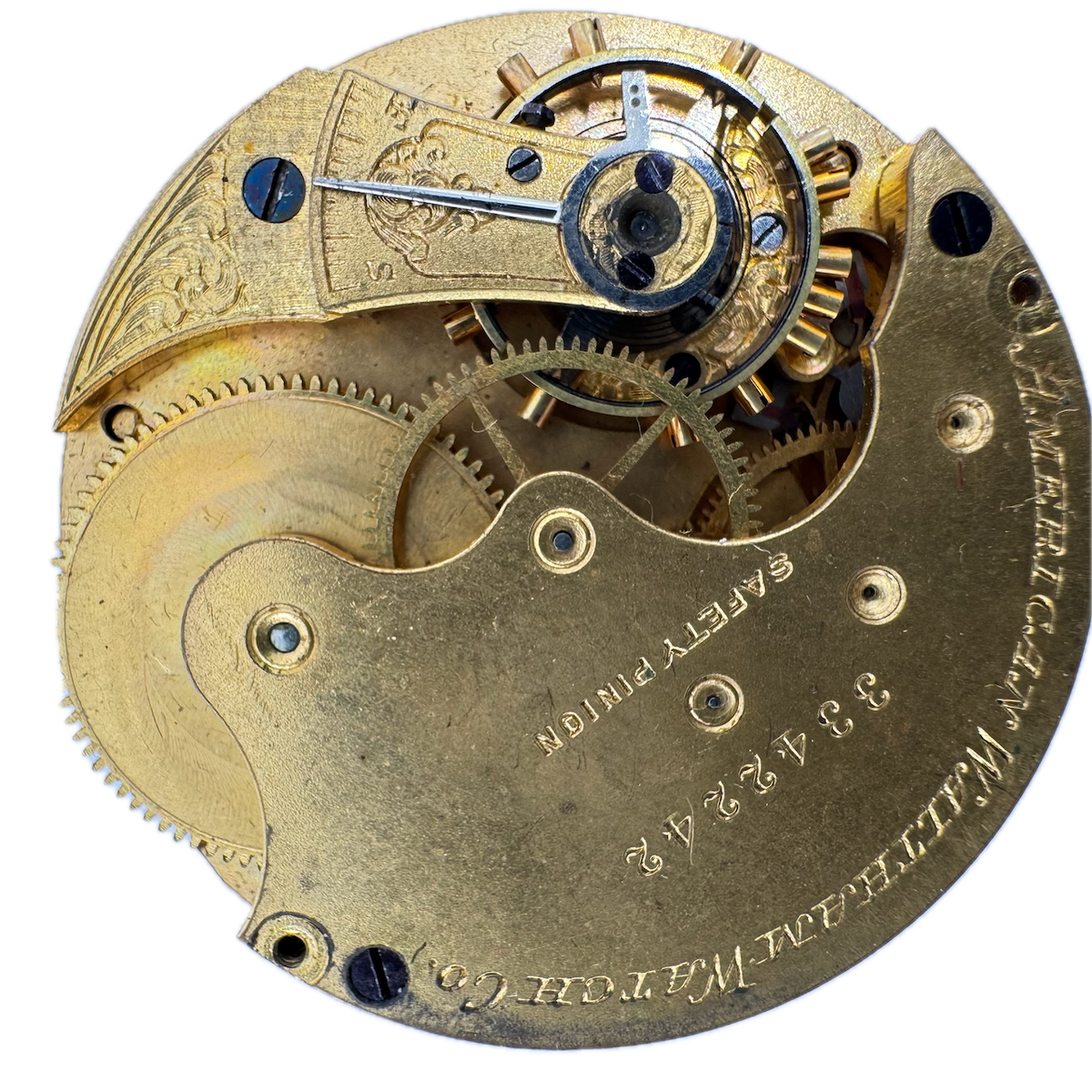 Antique 6s 1887 Waltham 7 Jewel Mechanical Hunter Pocket Watch Movement E USA