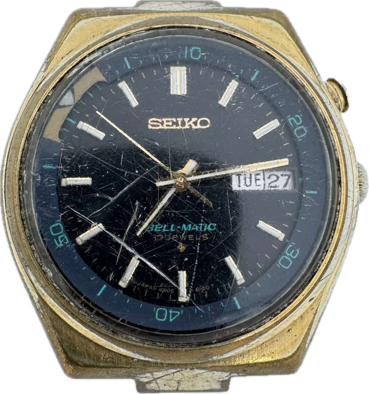 Vintage Seiko 4006-6089 Bell-Matic Men's Automatic Alarm Wristwatch Japan