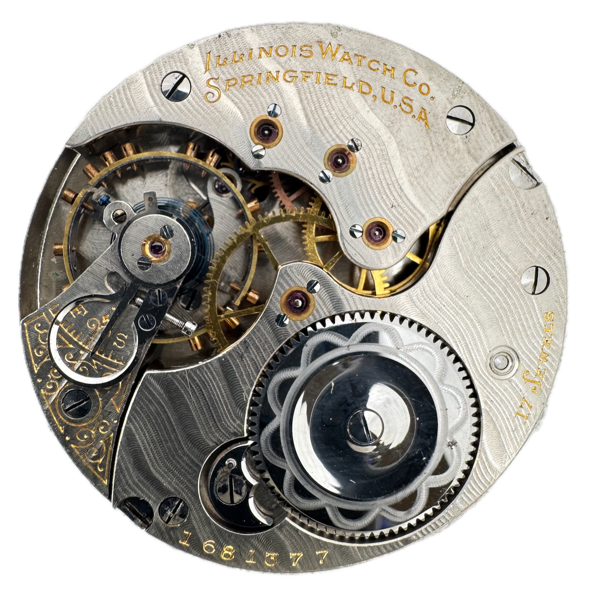 Antique 16s 1903 Illinois 17j Mechanical Hunter Pocket Watch Movement 174 USA