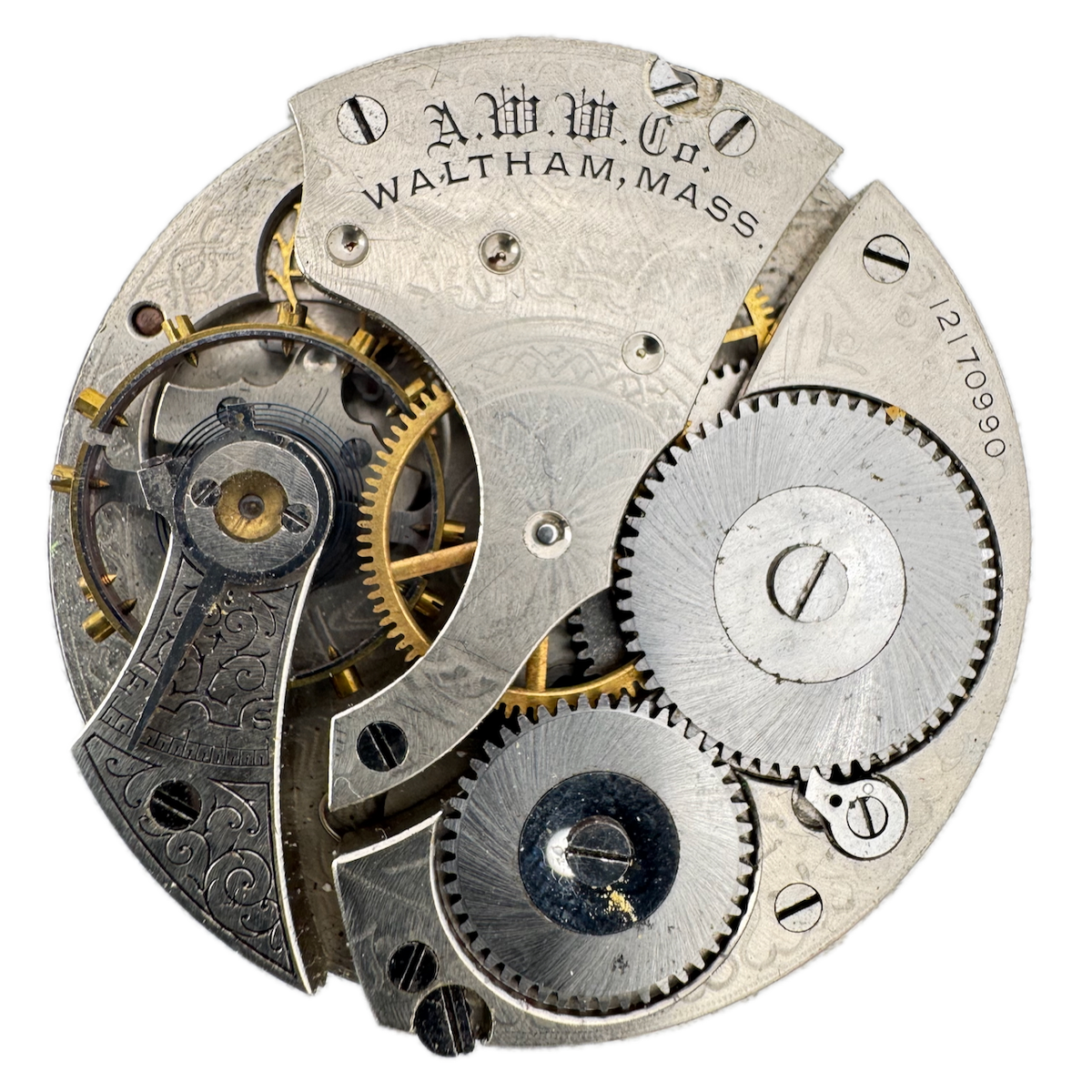 Antique 16s 1903 Waltham 7 Jewel Mechanical Pocket Watch Movement 610 USA