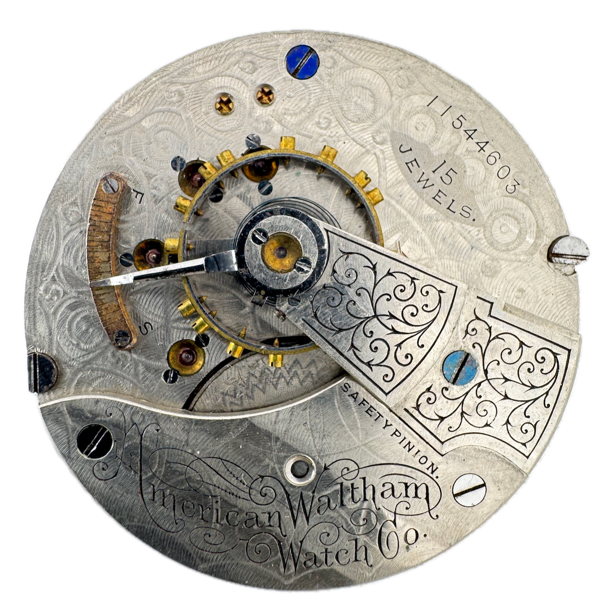 Antique 18s 1902 Waltham 15 Jewel Mechanical Pocket Watch Movement 820 USA
