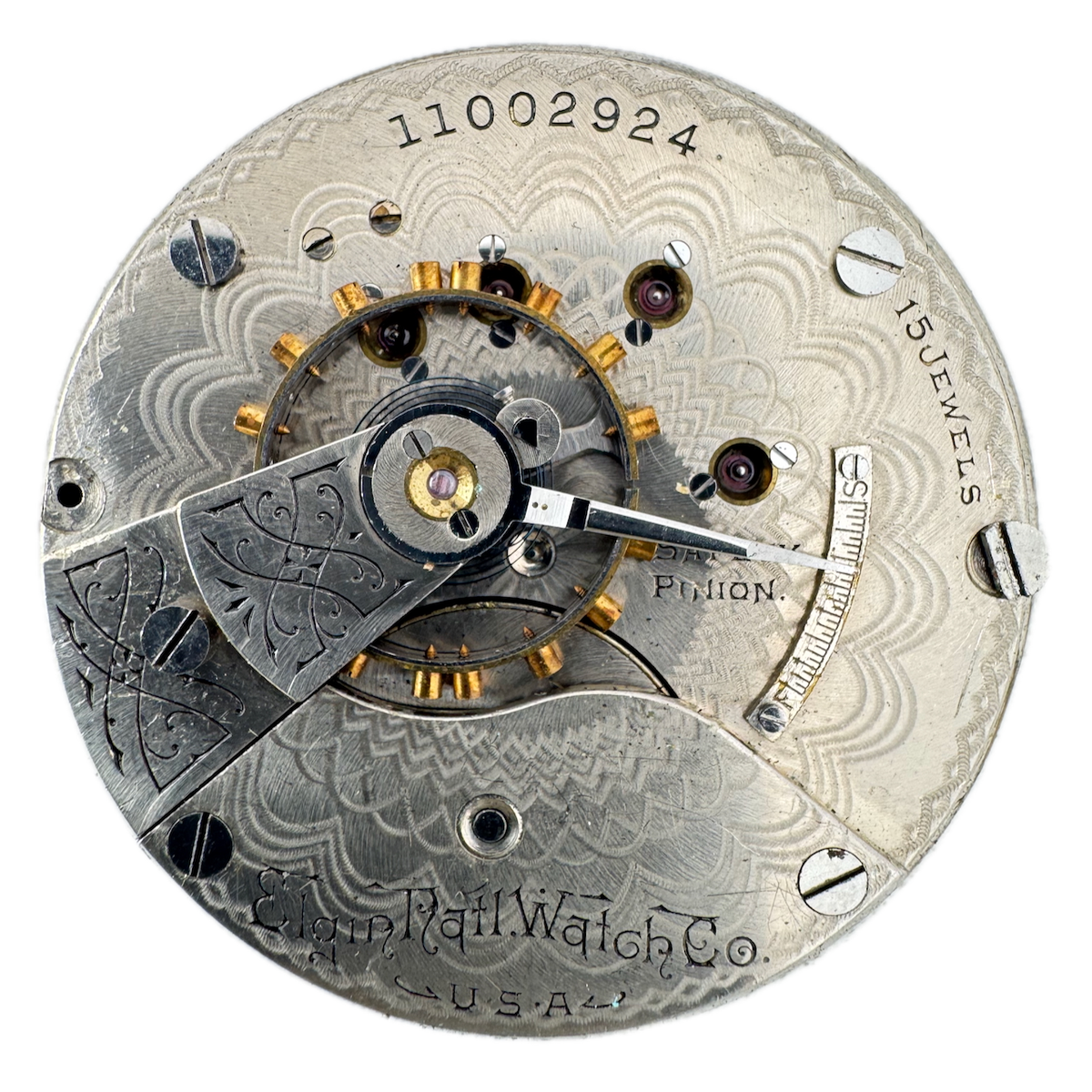Antique 18s 1905 Elgin 15 Jewel Mechanical Hunter Pocket Watch Movement 296 USA