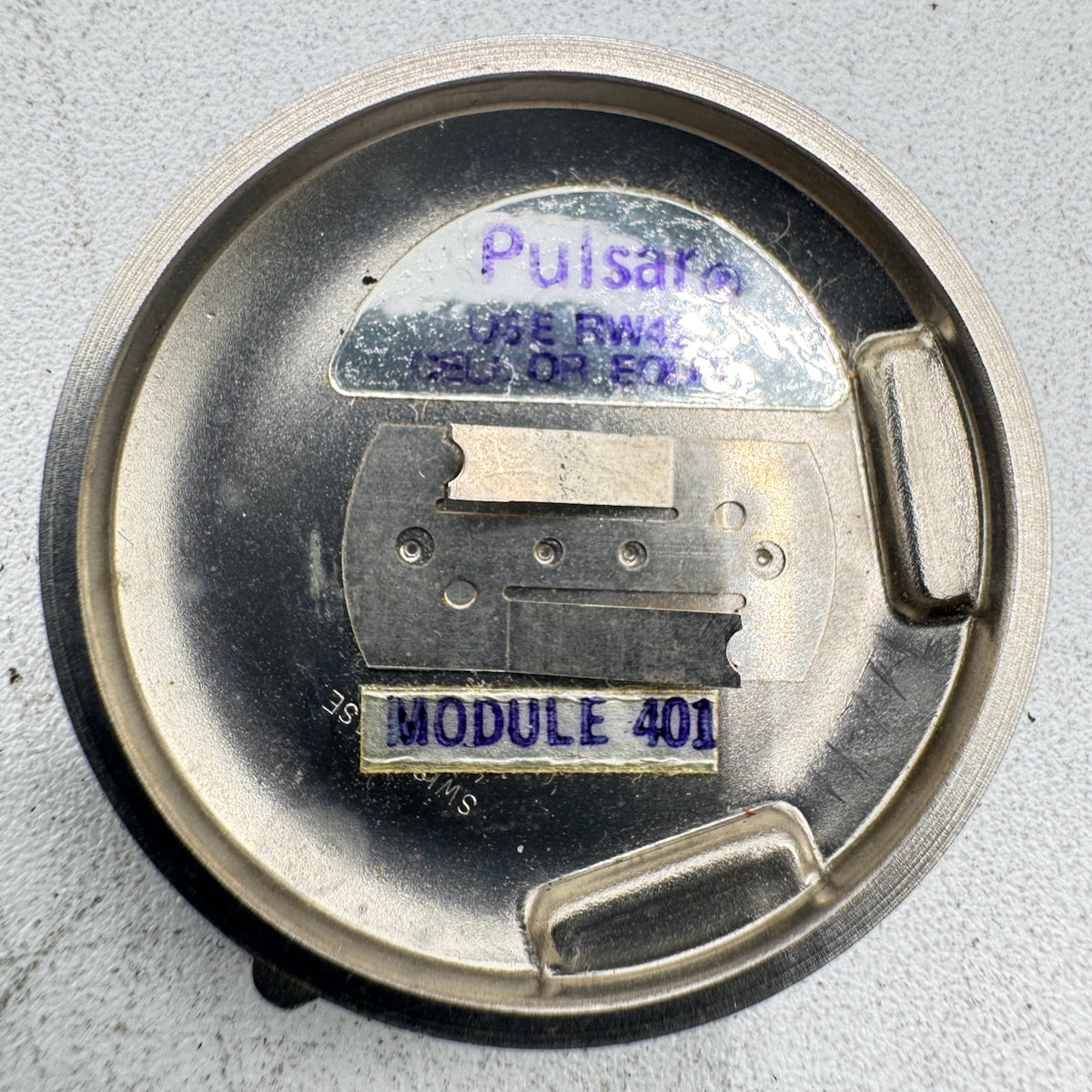 Vintage Pulsar Case Back Men's Wristwatch Case Stainless Steel 4 Swiss Made